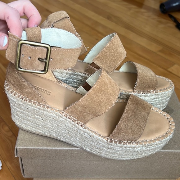 Palma Suede Espadrille Platform Sandals | Size 8 | New! - Picture 2 of 8
